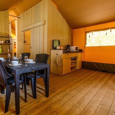 Tente en toile et en bois 6 personnes - Confort