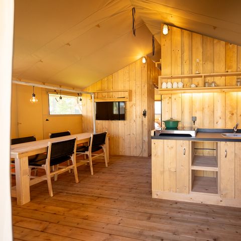 Tente en toile et en bois 4 personnes
