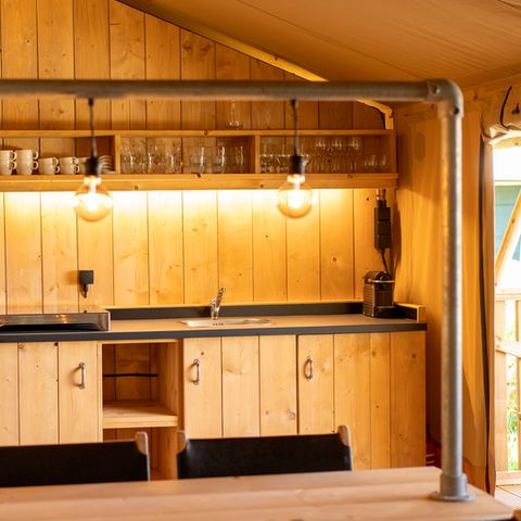 Tente en toile et en bois 6 personnes