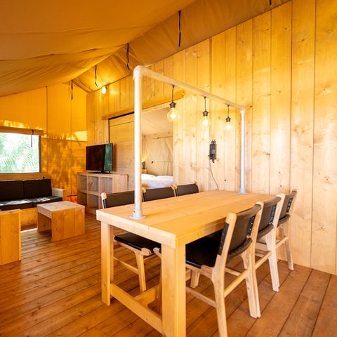 Tente en toile et en bois 6 personnes