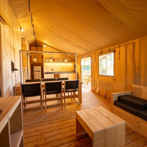 Tente en toile et en bois 6 personnes