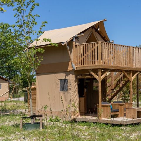 Tente en toile et en bois 8 personnes