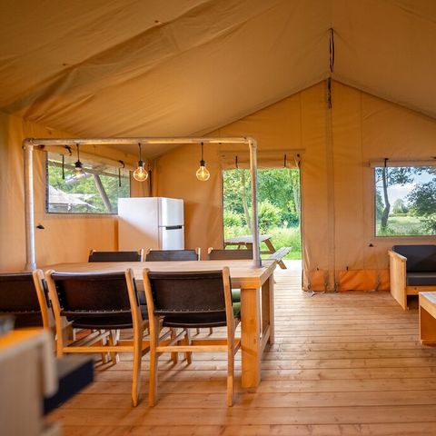 Tente en toile et en bois 8 personnes