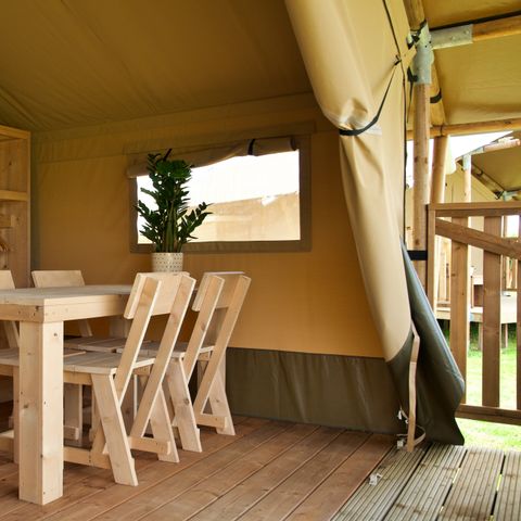 TENTE TOILE ET BOIS 4 personnes - Safari lodge 4 pers