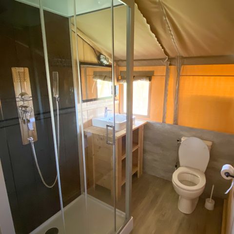Tente en toile et en bois 6 personnes - Safari lodge 6 pers