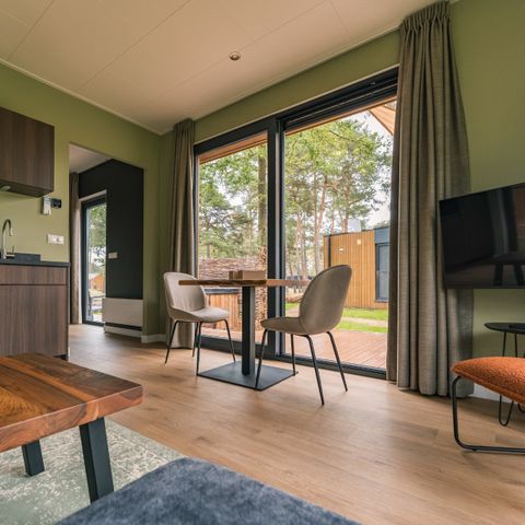 Lodge 2 personnes - Spa avec bain à remous et sauna intérieur