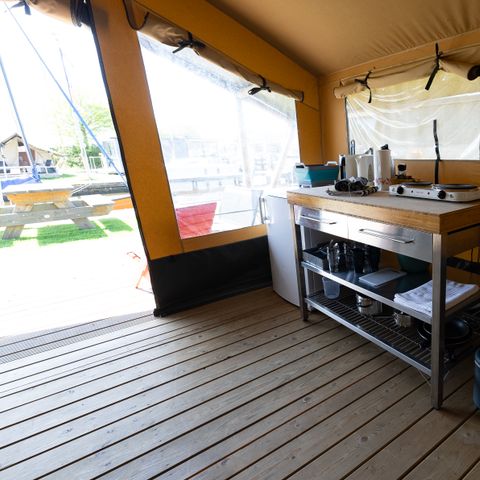 TENTE TOILE ET BOIS 4 personnes - Heeg