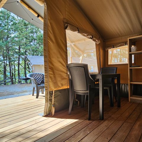 Tente en toile et en bois 4 personnes