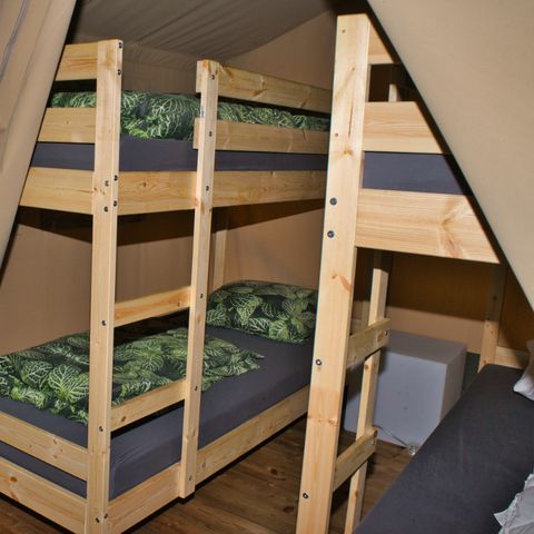 Tente en toile et en bois 6 personnes - y compris les toilettes