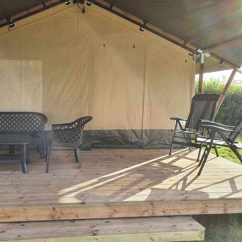 TENTE TOILE ET BOIS 4 personnes - Tente safari