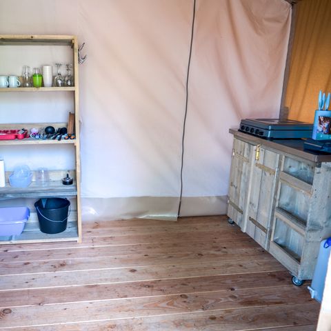 Tente en toile et en bois 6 personnes