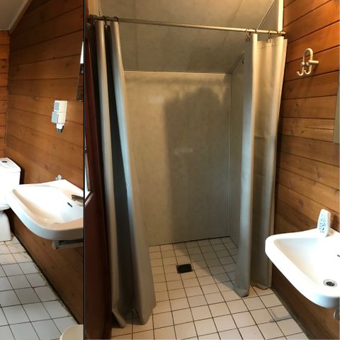 TENTE TOILE ET BOIS 4 personnes - avec unité sanitaire privée