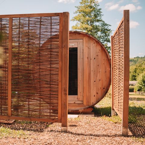 TENTE TOILE ET BOIS 6 personnes - Sauna