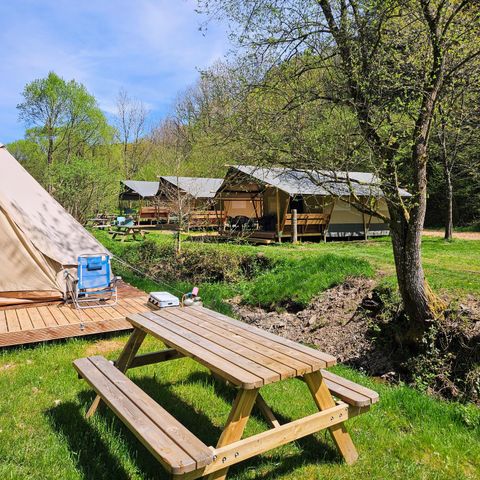 Tente en toile et en bois 5 personnes