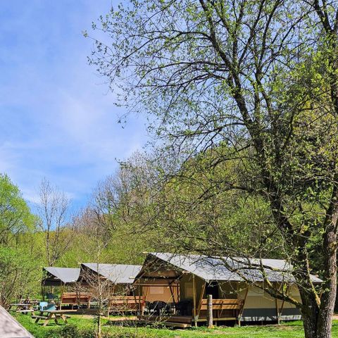 Tente en toile et en bois 5 personnes
