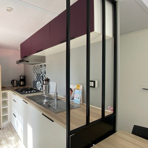 Mobilhome 6 personnes - Mobil-home de luxe 6 couchages avec terrasse