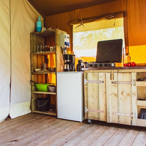 Tente en toile et en bois 6 personnes - Excellent Maaszicht