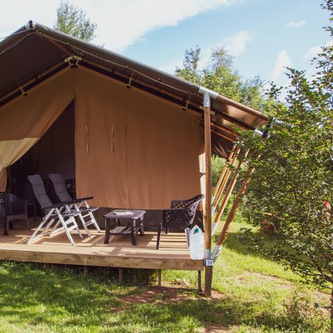 Tente en toile et en bois 6 personnes