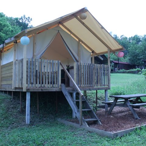Tente en toile et en bois 4 personnes