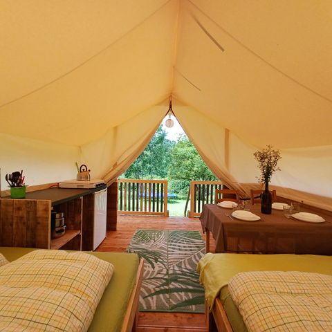 Tente en toile et en bois 4 personnes