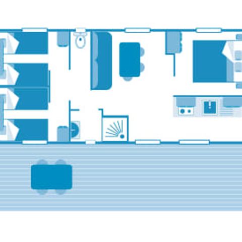 BUNGALOW 6 personnes - Cottage 6p 3ch clim ****