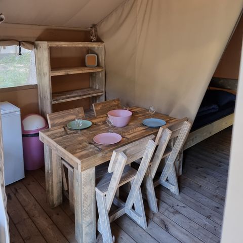 Tente en toile et en bois 6 personnes