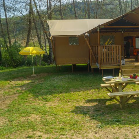 Tente en toile et en bois 8 personnes - Lodgetent Brive