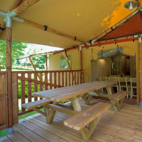 TENTE TOILE ET BOIS 8 personnes - Lodgetent Brive