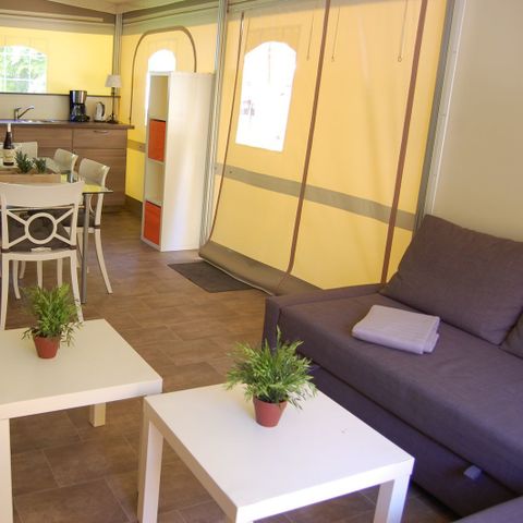 TENTE TOILE ET BOIS 8 personnes - Tente Glamping Cahors