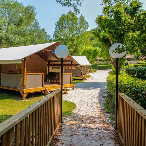 TENTE TOILE ET BOIS 5 personnes - Lodgetent Gourdon
