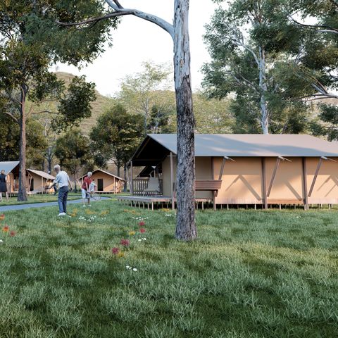 TENTE TOILE ET BOIS 6 personnes - Lodgetent Bergerac Deluxe