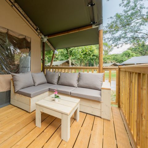 Tente en toile et en bois 6 personnes - Lodgetent Bergerac Deluxe