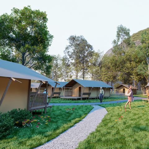 TENTE TOILE ET BOIS 6 personnes - Lodgetent Bergerac Deluxe