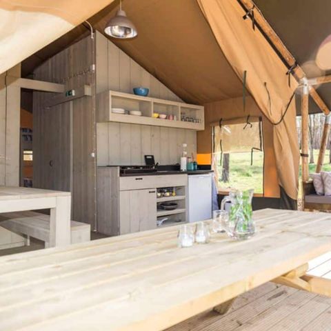 Tente en toile et en bois 6 personnes - Lodgetent Bergerac Deluxe
