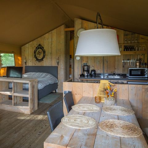 Tente en toile et en bois 5 personnes - Luxe
