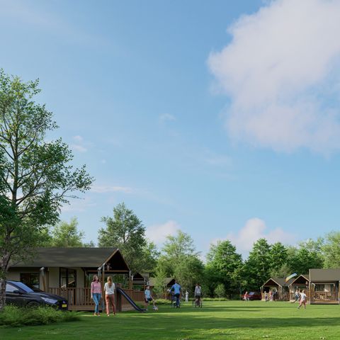 Tente en toile et en bois 5 personnes - Pavillon d'aventure