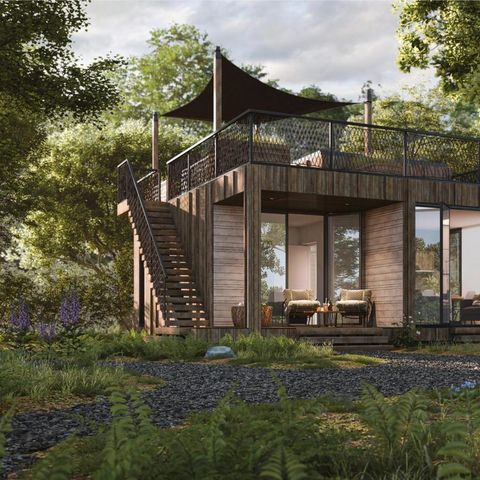 LODGE 6 personnes - Lodge Villa Terrasse sur le toit + Bain à remous 4-6