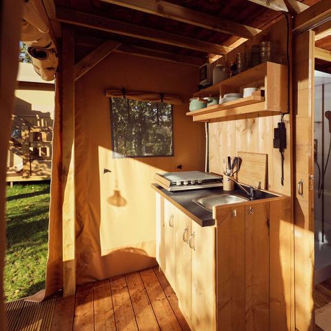 TENTE TOILE ET BOIS 2 personnes - Arriba