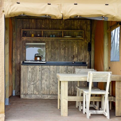 Tente en toile et en bois 2 personnes - Rêveur Deluxe