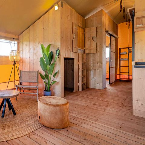 Tente en toile et en bois 6 personnes - Joueur de flûte