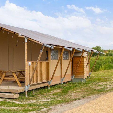 Tente en toile et en bois 6 personnes - Joueur de flûte