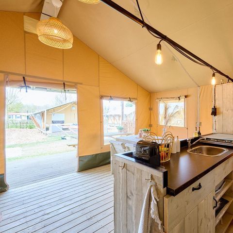 TENTE TOILE ET BOIS 6 personnes - Tente Safari | 6 couchages