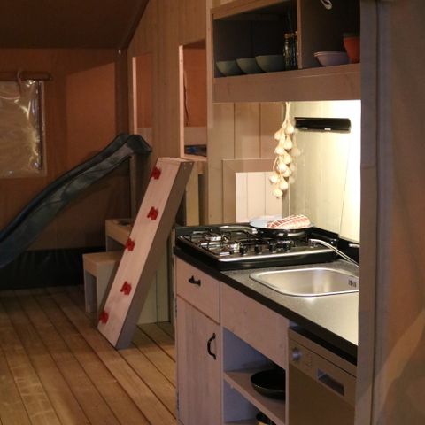 TENTE TOILE ET BOIS 7 personnes - Tente safari