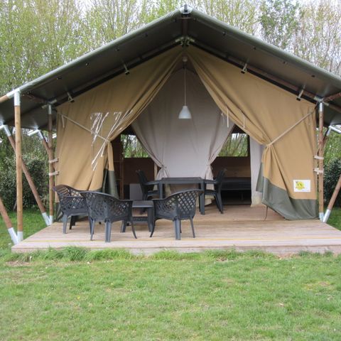 Tente en toile et en bois 4 personnes