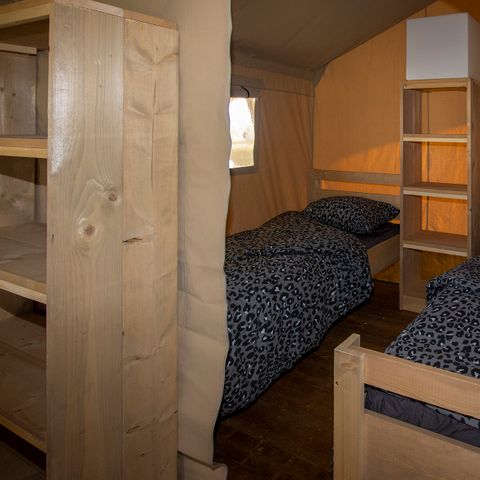 TENTE TOILE ET BOIS 4 personnes - y compris les toilettes