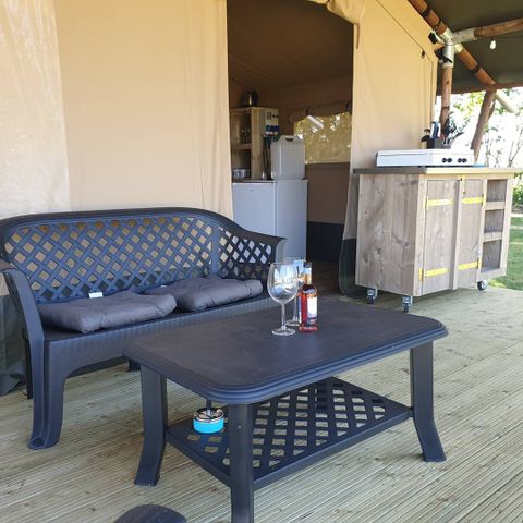 Tente en toile et en bois 4 personnes - Tente safari