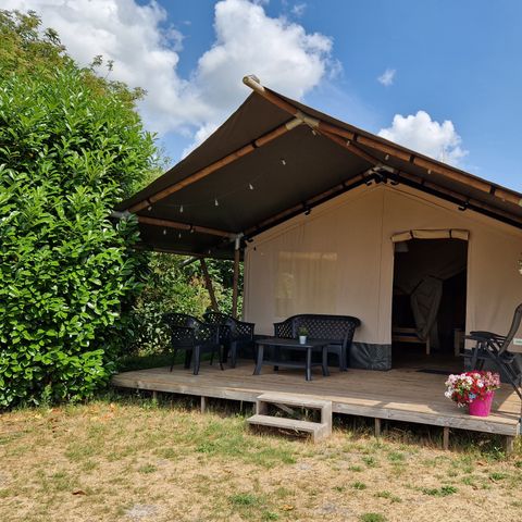 Tente en toile et en bois 4 personnes - Tente safari