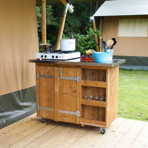 TENTE TOILE ET BOIS 6 personnes - Tente safari