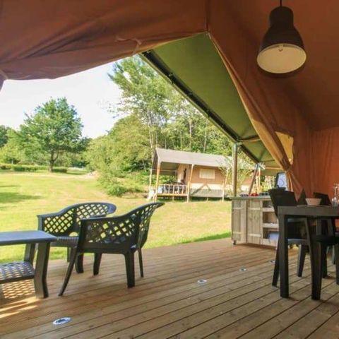 TENTE TOILE ET BOIS 6 personnes - Tente safari