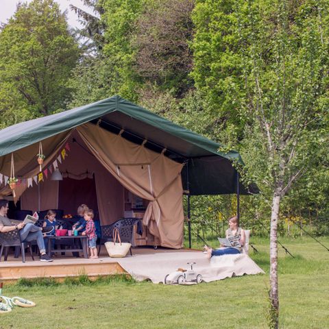 Tente en toile et en bois 6 personnes